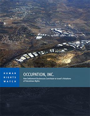 New HRW report – Occupation, Inc.